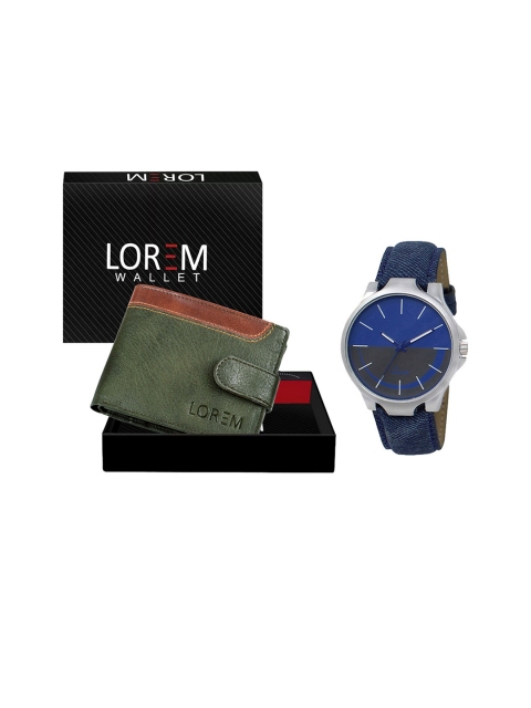 

FERRIZZO Men Blue & Green Solid Accessory Gift Set