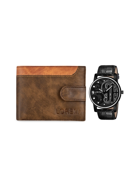 

FERRIZZO Men Black & Brown Printed Accessory Gift Set