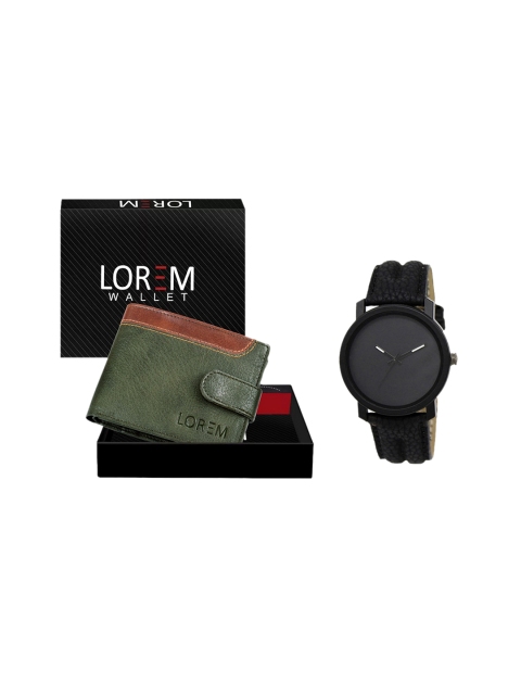 

FERRIZZO Men Black & Green Solid Accessory Gift Set