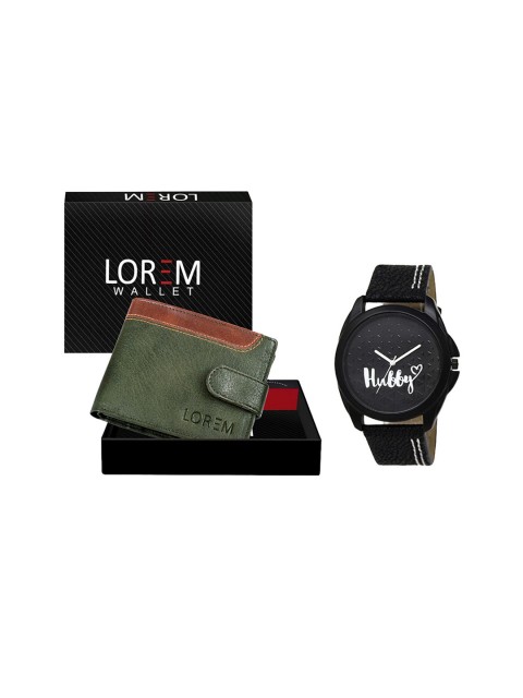 

FERRIZZO Men Black & Green Solid Accessory Gift Set