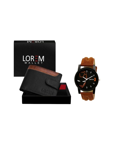 

FERRIZZO Men White & Brown Patterned Accessory Gift Set