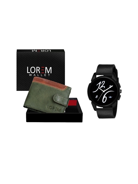 

FERRIZZO Men Black & Green Solid Accessory Gift Set