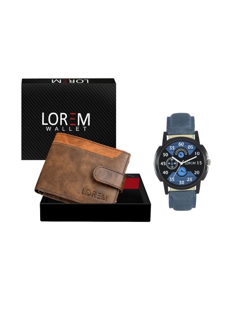 

FERRIZZO Men Blue & Brown Textured Accessory Gift Set