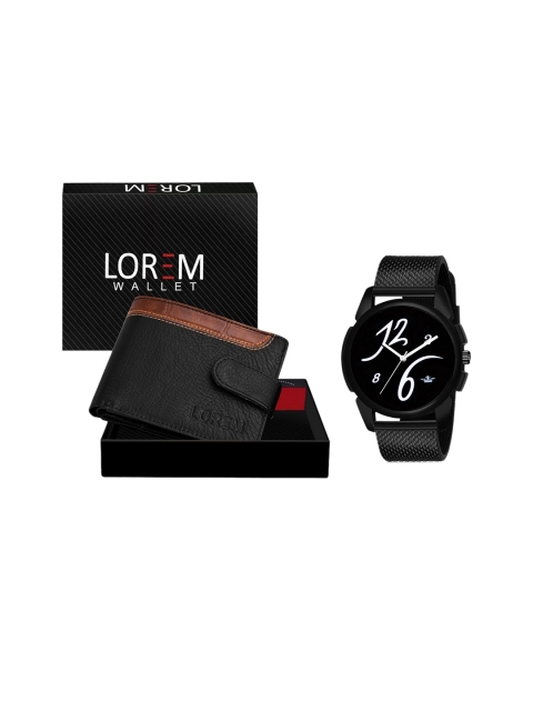 

FERRIZZO Men Black Watch and Wallet Combo Accessory Gift Set