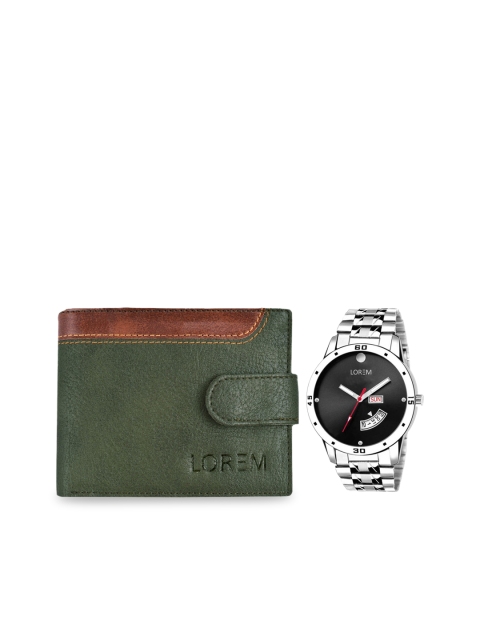 

FERRIZZO Men Black & Green Patterned Accessory Gift Set