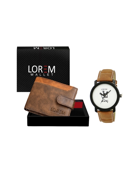 

FERRIZZO Men White Watch and Wallet Combo Accessory Gift Set