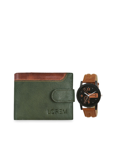 

FERRIZZO Men Black & Green Solid Accessory Gift Set