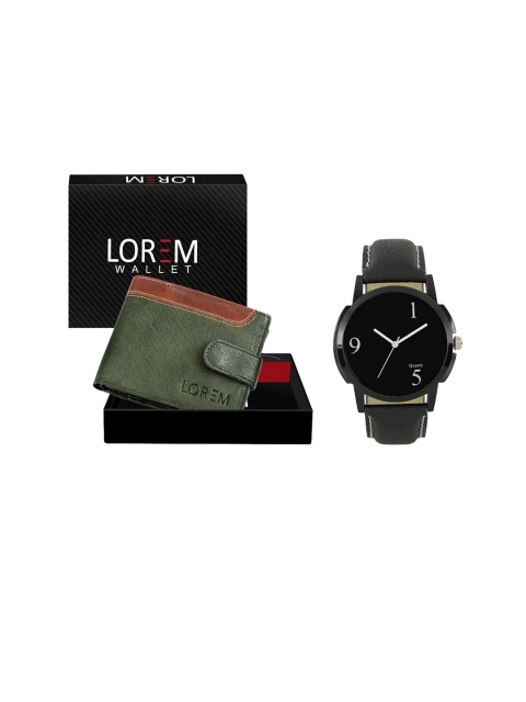 

FERRIZZO Men Black & Green Solid Accessory Gift Set