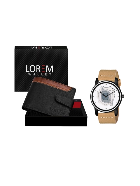 

FERRIZZO Men Black & Brown Patterned Accessory Gift Set