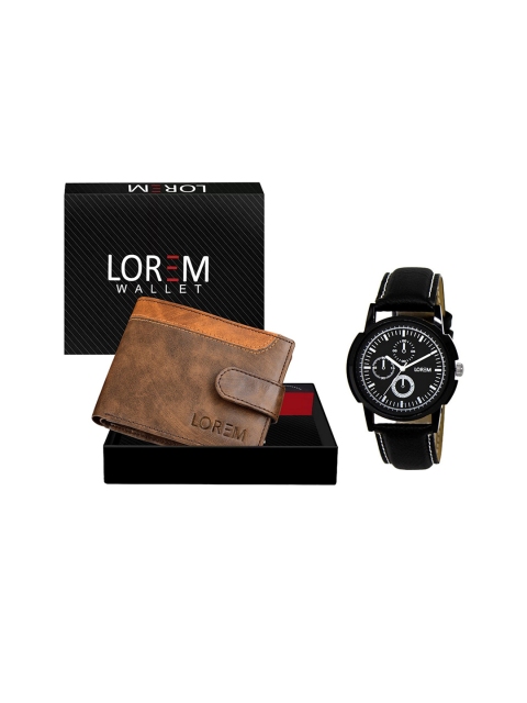

FERRIZZO Men Black Watch and Wallet Combo Accessory Gift Set