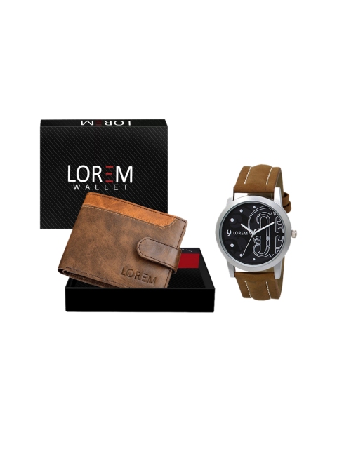

FERRIZZO Men Black & Brown Patterned Accessory Gift Set