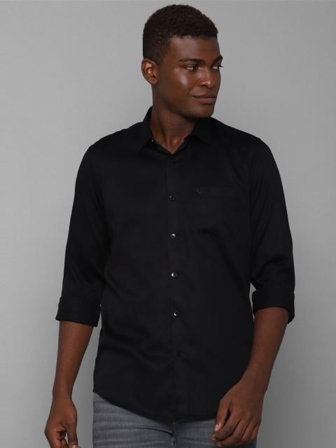 

Allen Solly Men Black Slim Fit Solid Casual Shirt