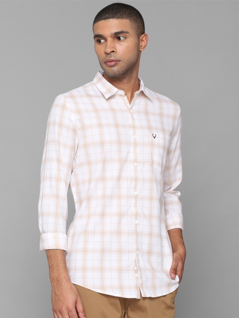 

Allen Solly Men White Slim Fit Checked Casual Shirt