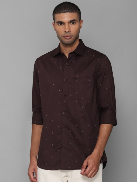 

Allen Solly Men Maroon Slim Fit Printed Casual Shirt