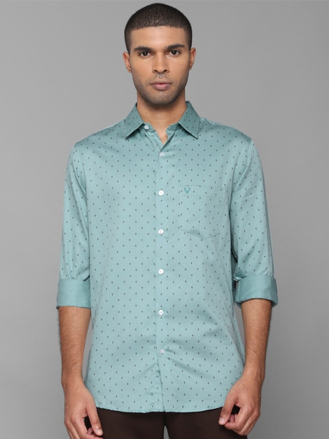 

Allen Solly Men Green Slim Fit Printed Cotton Casual Shirt