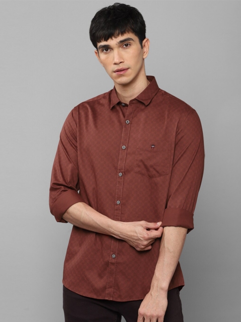 

Louis Philippe Sport Men Rust Self Designed Casual Shirt