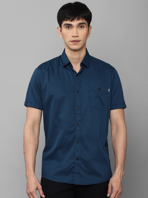 

Louis Philippe Sport Men Blue Slim Fit Check Printed Casual Shirt