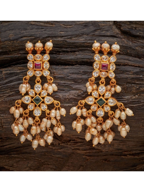 

Kushal's Fashion Jewellery Women Green Classic Drop Earrings