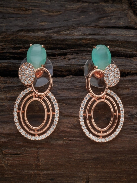 

Kushal's Fashion Jewellery Sea Green Contemporary Drop Earrings