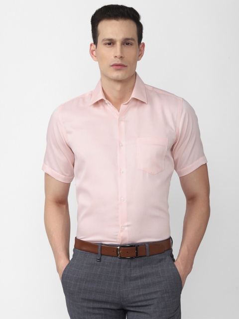 

Van Heusen Men Pink Pure Cotton Formal Shirt