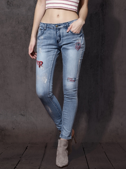 

Roadster Women Blue Skinny Fit Mid-Rise Clean Look Jeans