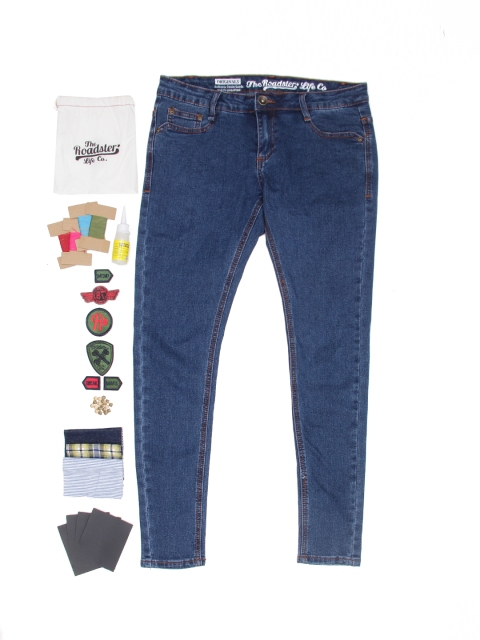 

Roadster Women Blue Slim Fit Mid-Rise Clean Look Stretchable DIY Jeans