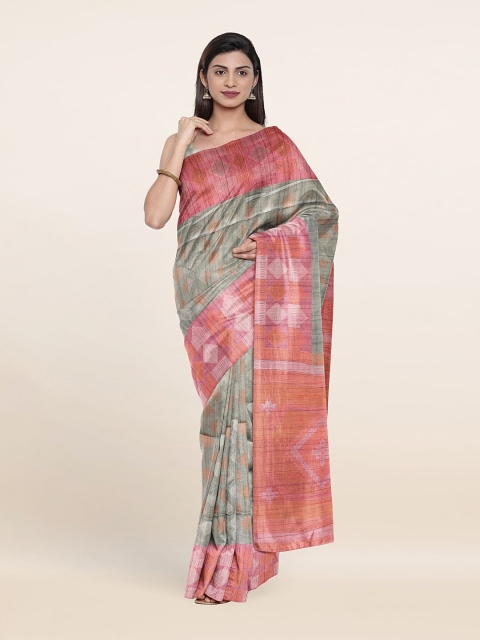 

Pothys Grey & Pink Woven Design Zari Art Silk Saree