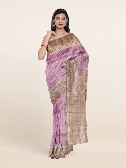 

Pothys Lavender & Beige Art Silk Saree