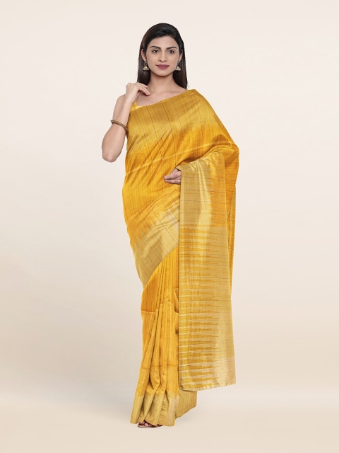 

Pothys Women Yellow Woven Design Art Silk Saree