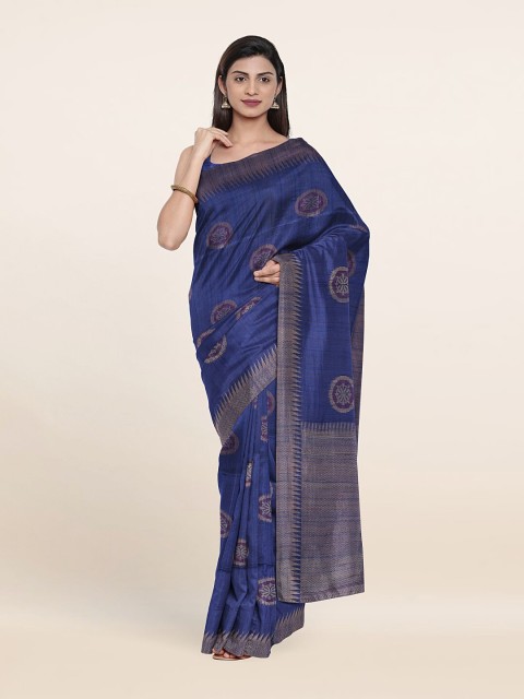

Pothys Blue & Grey Woven Design Zari Art Silk Saree