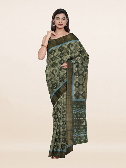 

Pothys Green & Blue Zari Art Silk Saree