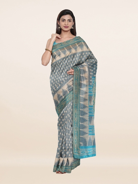 

Pothys Grey & Blue Art Silk Saree
