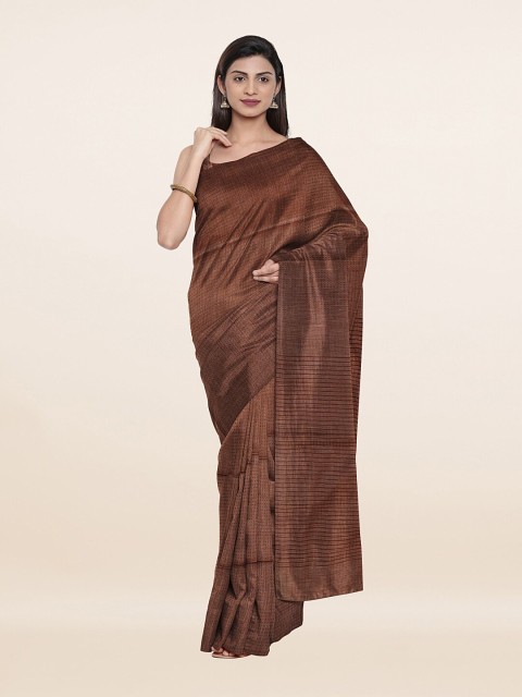 

Pothys Women Brown & Maroon Art Silk Saree