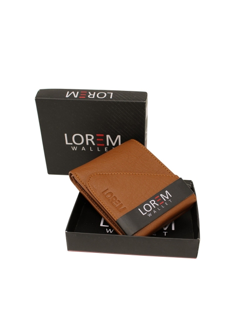 

LOREM Men Tan Two Fold Wallet with SIM Card Holder