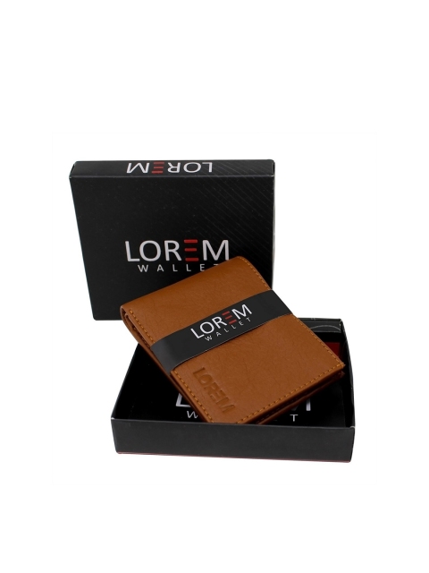 

LOREM Men Tan Two Fold Wallet with SIM Card Holder