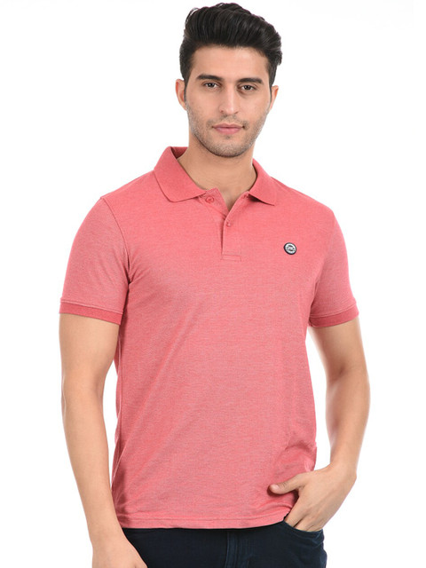 

Cloak & Decker by Monte Carlo Men Rose Polo Collar T-shirt