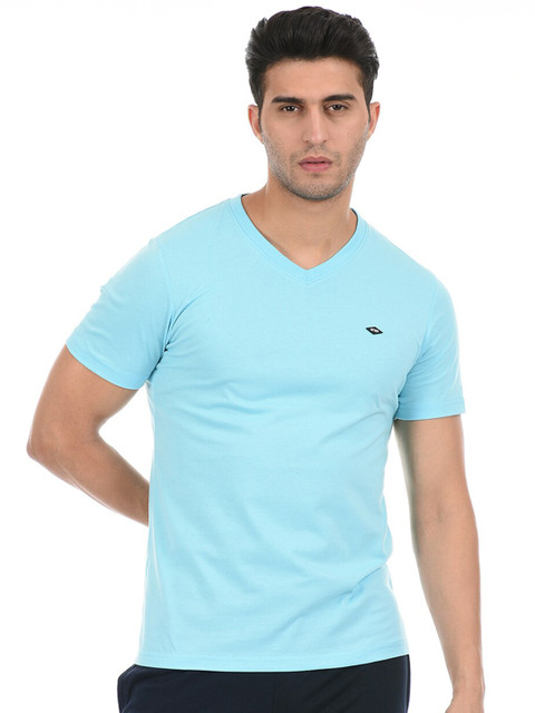 

Cloak & Decker by Monte Carlo Men Blue V-Neck T-shirt