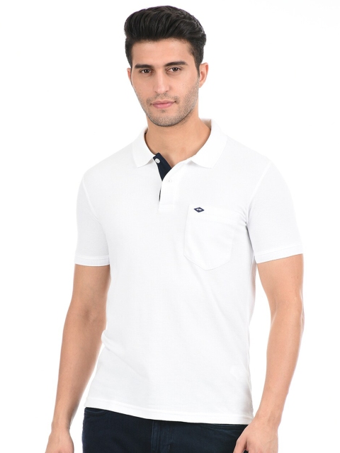 

Cloak & Decker by Monte Carlo Men White Polo Collar T-shirt