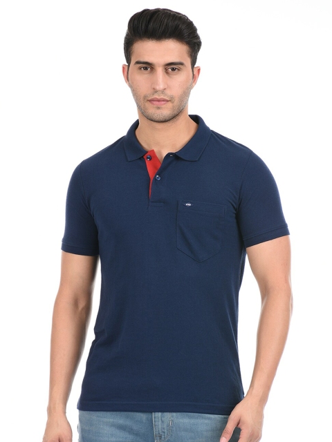 

Cloak & Decker by Monte Carlo Men Navy Blue Polo Collar T-shirt