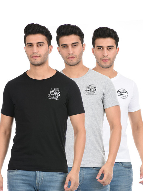 

Cloak & Decker by Monte Carlo Men Black & Grey Pack Of 3 T-shirts