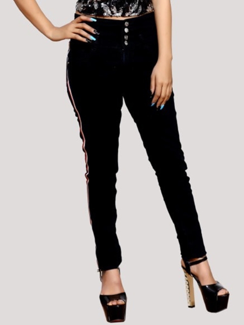 

Elendra jeans Girls Black Jean Slim Fit Jeans with 4 Button