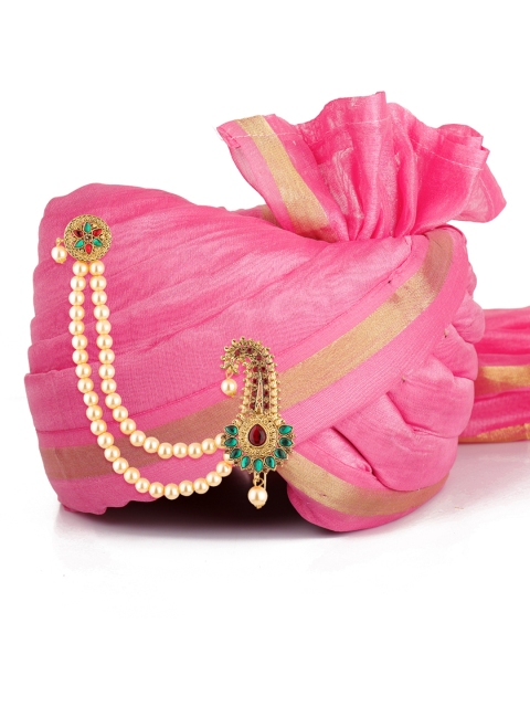 

Sanjog Men Green & Red Stone Artificial Stones and Beads Brooch
