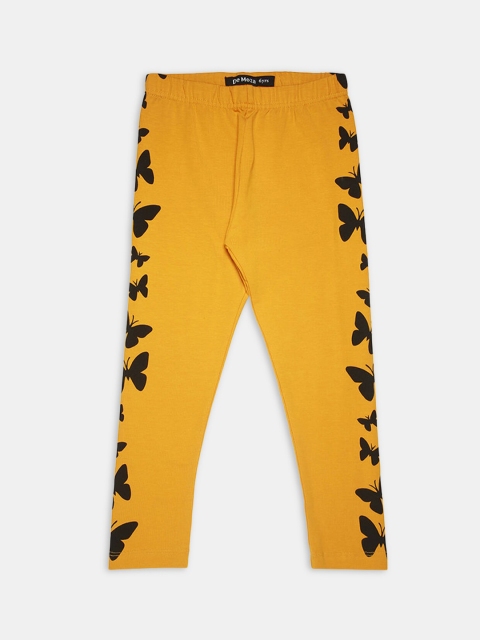

Hopscotch Girls Yellow & Black Printed Ankle Length Leggings