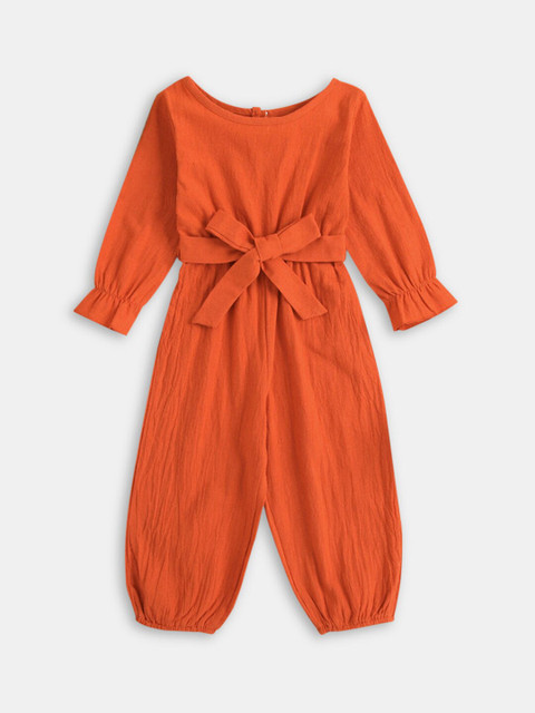 

Hopscotch Girls Red Basic Jumpsuit