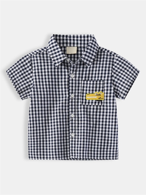 

Hopscotch Boys Blue Buffalo Checks Casual Shirt