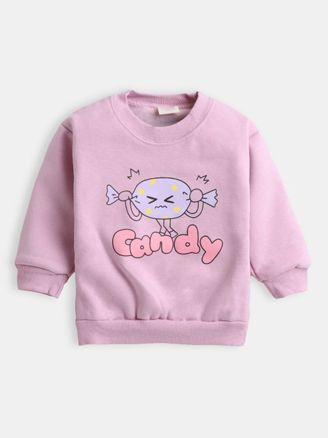 

Hopscotch Girls Purple Printed Pullover