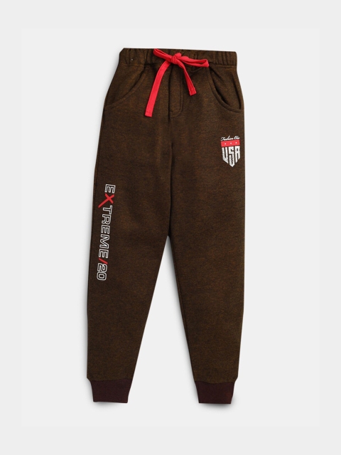 

Hopscotch Boys Brown Solid Jogger