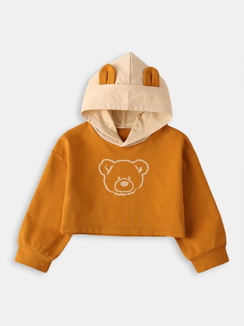 

Hopscotch Girls Brown Hooded Sweatshirt