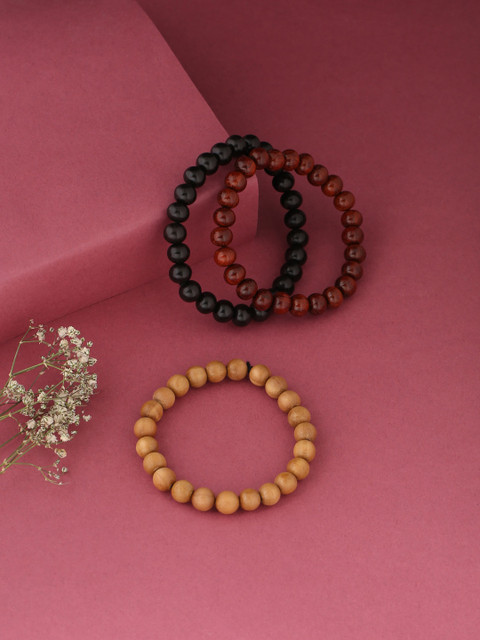 

RDK Unisex Beige Wood Bracelet