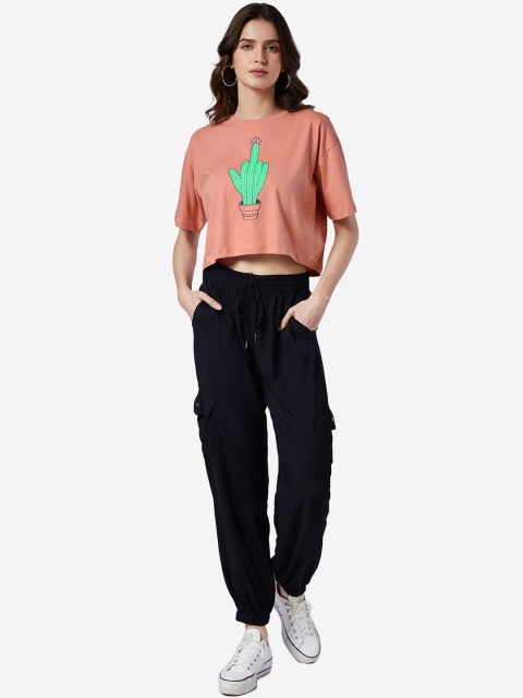 

The Souled Store Women Black & Orange Don't Be A Prick Printed Co-Ords Set